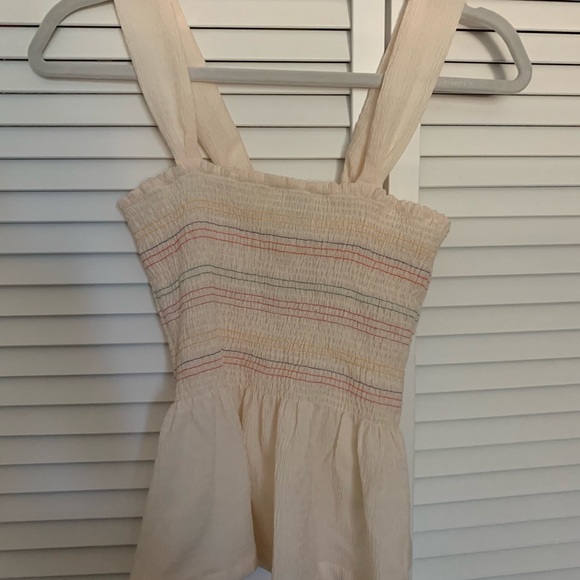 Texture & Thread Rainbow smocked peplum tank top - Picture 2 of 4